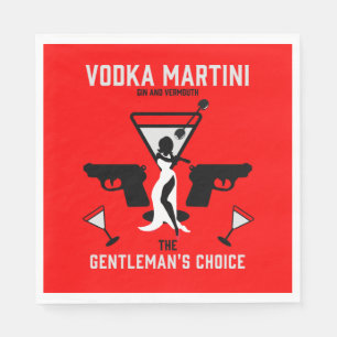 Vodka Martini Drink Gift Napkin