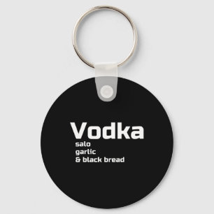 Vodka Salo Garlic And Black Bread Funny Ukrainian Key Ring