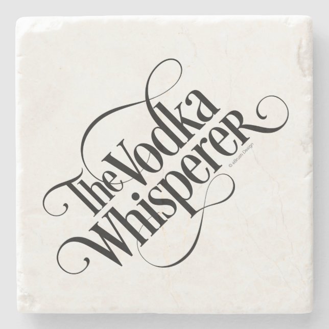 Vodka Whisperer Stone Coaster (Front)