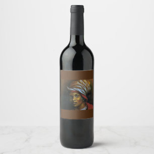 VODOU MAMBO GODDESS CECILE FATIMA WINE LABEL