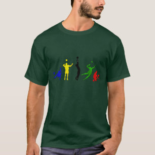 Voellyball players volleyball team Mintonette art T-Shirt