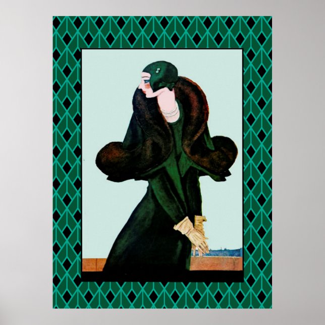 Vogue Cover Vintage Art Deco Poster (Front)