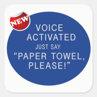 Voice Activated hand dryerl Prank Sticker
