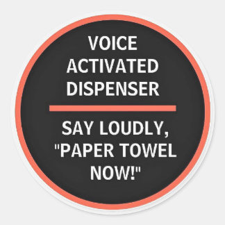 Voice Activated Paper Towel Sticker Prank