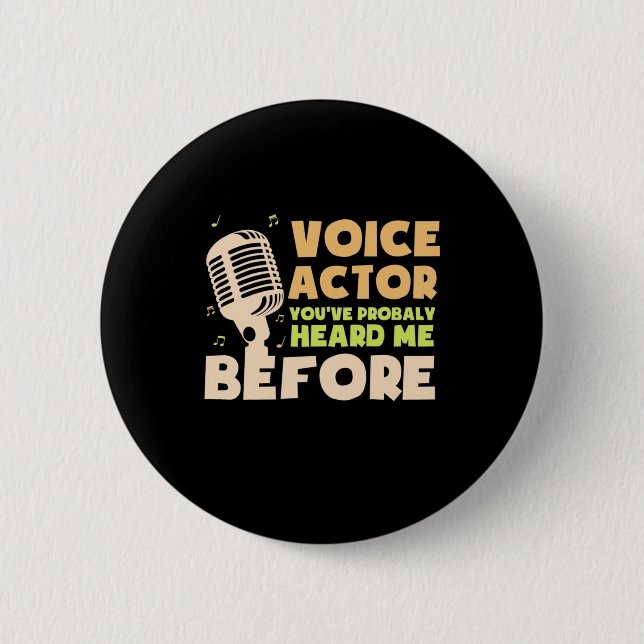 Voice Actor 6 Cm Round Badge (Front)