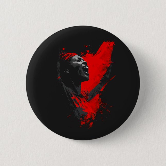 Voice in Red 6 Cm Round Badge (Front)