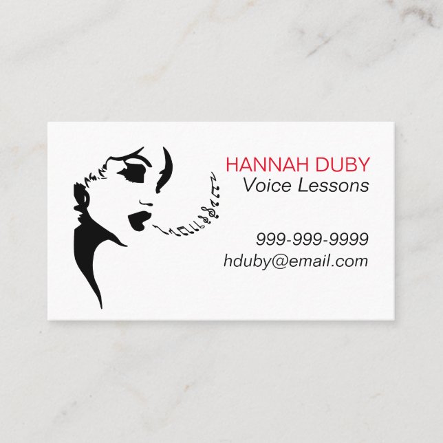 Voice Lessons Business Card (Front)