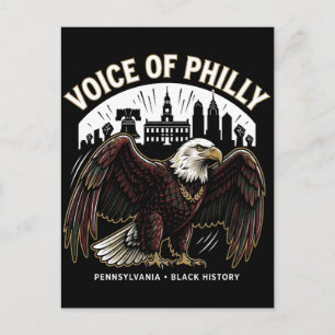 Voice of Philly Bald Eagle Black History Heritage Postcard