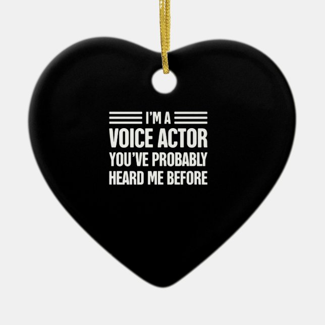 Voice-Over Artist  Voice Acting Premium Gift Ceramic Tree Decoration (Front)