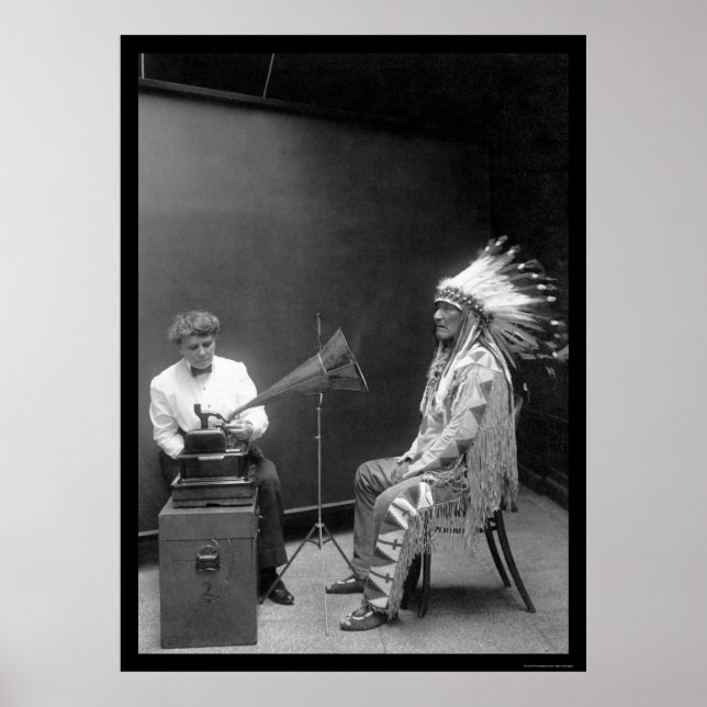 Voice Recording of a Blackfoot Indian 1909 Poster (Front)