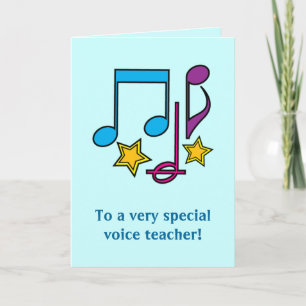 Voice Teacher Thank You Card