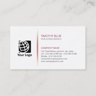 Voiceover Artiste Entertainment Skills SimpleLines Business Card