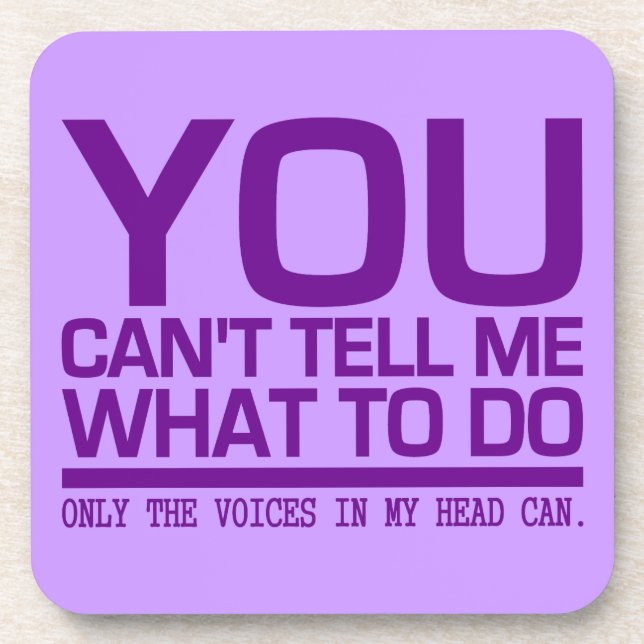 VOICES IN MY HEAD custom coasters (Front)