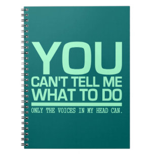 VOICES IN MY HEAD custom notebook