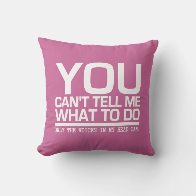 VOICES IN MY HEAD custom throw pillow (Front)