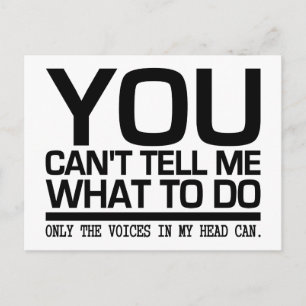VOICES IN MY HEAD postcard, customise Postcard