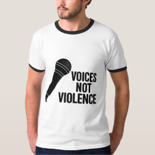 Voices Not Violence Peace and Awareness Art T-Shirt