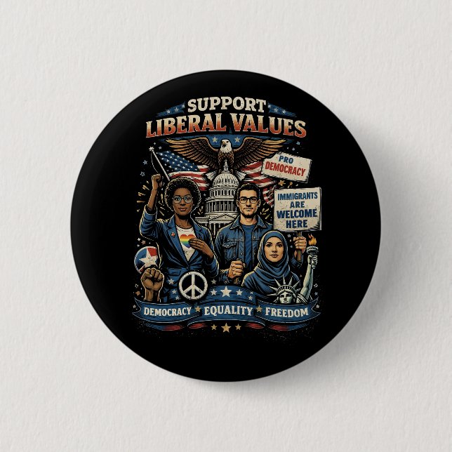 Voices of Freedom 6 Cm Round Badge (Front)