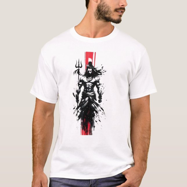 Void-Born Mahadev The Crimson Axis When Silence Ta T-Shirt (Front)