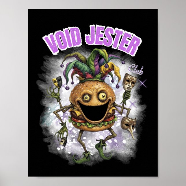 Void Jester Club - friend Burger dark Poster (Front)