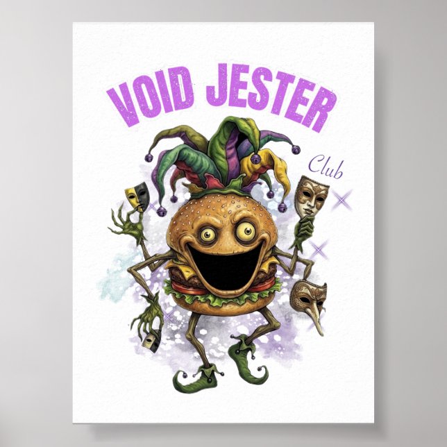 Void Jester Club - friend Burger Poster (Front)