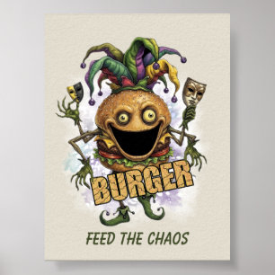 Void Jester Friend Burger Poster