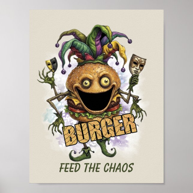 Void Jester Friend Burger Poster (Front)