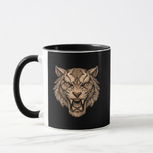 Void Tiger Abstract Power Symbol   Strength  Mug