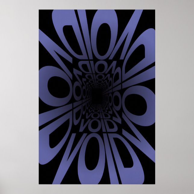 VOID Typography Poster Surreal Black and Purple (Front)