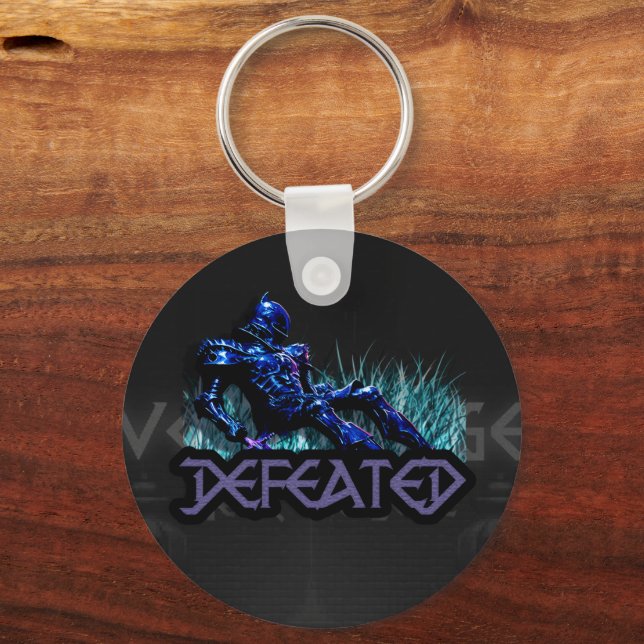 VoidForge "Defeated" Dark Fantasy Fallen Knight  Key Ring (Front)