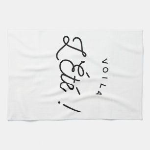 voilà l'été tea towel