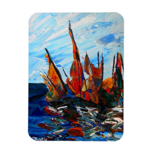 Voiliers au port a bainet 2009 magnet