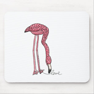 vol25- flamingo love mouse pad