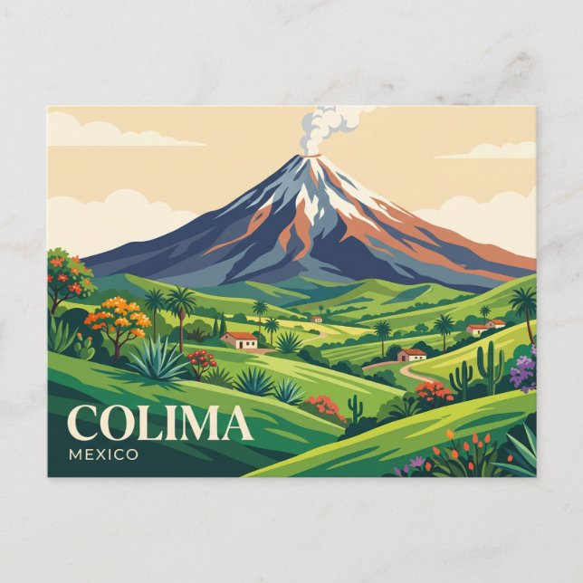 Volcán de Colima Mexico Postcard (Front)