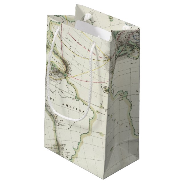 Volcanic Activity Map Small Gift Bag (Back Angled)