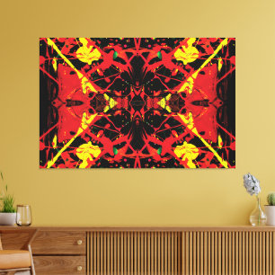 Volcanic Centre splatter 60x40 Canvas Print