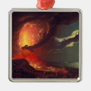 Volcanic Eruption of Mount Vesuvius (Live Volcano) Metal Tree Decoration