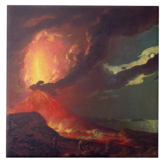 Volcanic Eruption of Mount Vesuvius (Live Volcano) Tile (Front)