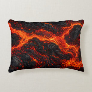 Volcanic Fire Rivers Decorative Cushion