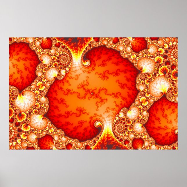 Volcanic Garden - Fractal art Poster (Front)