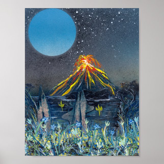 Volcanic Island Interruption Poster (Front)