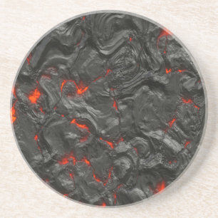 volcanic Lava background effect Coaster