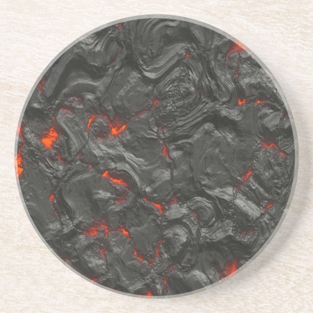 volcanic Lava background effect Coaster (Front)
