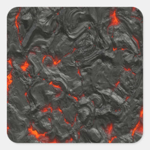 volcanic Lava background effect Square Sticker