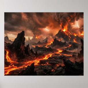Volcanic Lava Poster