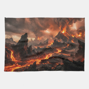 Volcanic Lava Tea Towel
