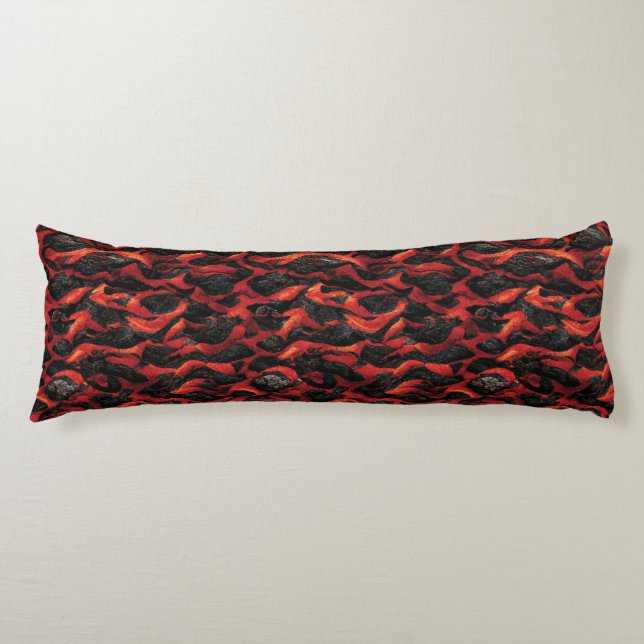 Volcanic Magma Volcano pattern Body Cushion (Front)