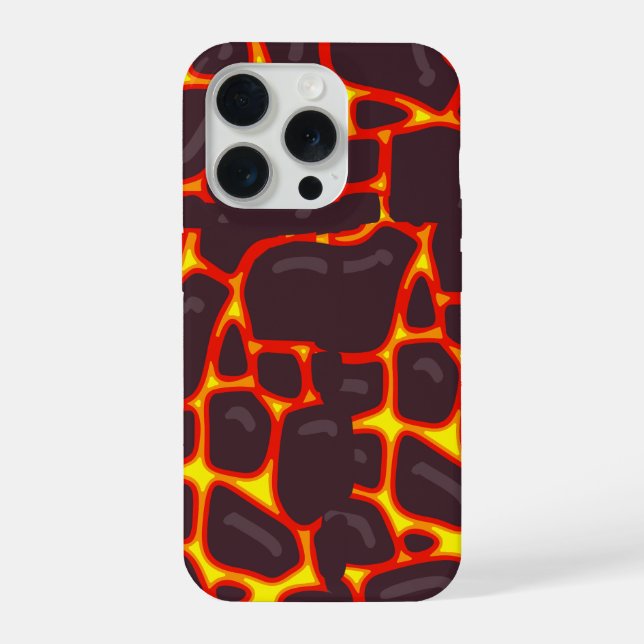 Volcanic Molten Lava Texture Abstract Pattern Phon iPhone Case (Back)