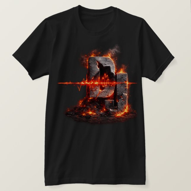 Volcanic Pulse DJ T-Shirt (Design Front)