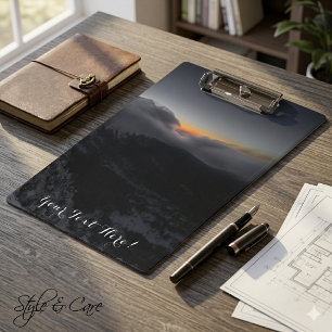 Volcanic Sunset Over Majestic Mountain Peaks Clipboard